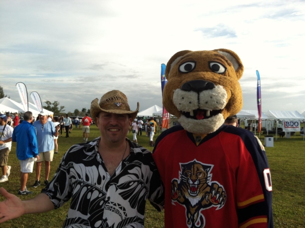 DJ Gary Gore and Florida Panthers Mascot